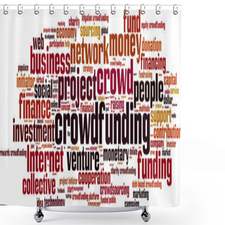 Personality  Crowdfunding Word Cloud Shower Curtains