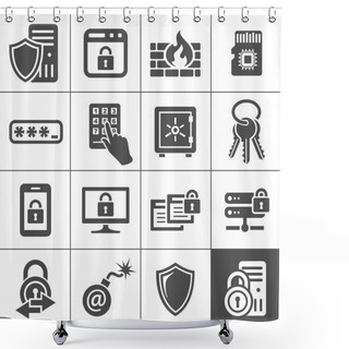 Personality  IT Security Icons. Simplus Series Shower Curtains