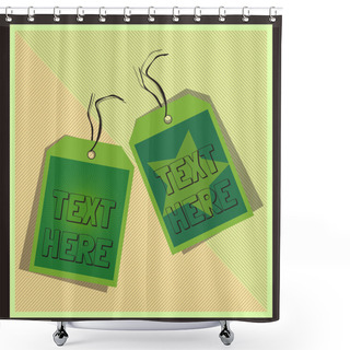 Personality  Vector Vintage Labels Set Shower Curtains