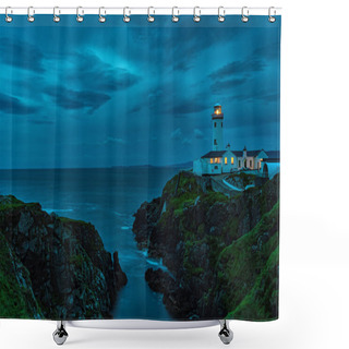 Personality  Fanad Lighthouse In Ireland Shower Curtains