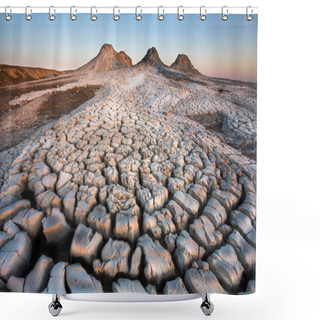 Personality  Active Mud Volcanoes In Gobustan Desert, Azerbaijan. Shower Curtains