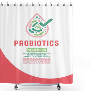 Personality  Probiotics Vector Poster Shower Curtains