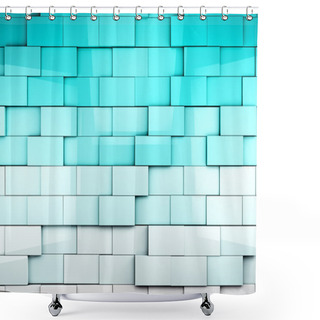 Personality  Mosaic Cubes Background Shower Curtains