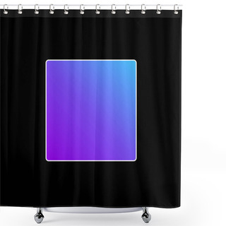 Personality  Black Square Shape Blue Gradient Vector Icon Shower Curtains