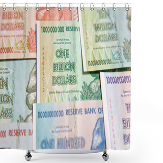 Personality  Banknotes Of Zimbabwe After Hyperinflation Shower Curtains