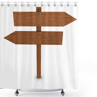 Personality  Wooden Arrow Signs Shower Curtains