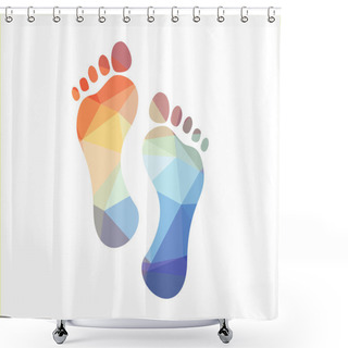 Personality  Footprints Shower Curtains
