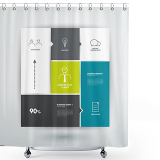 Personality  Square Template Diagram. Flat Vector Tab. Shower Curtains