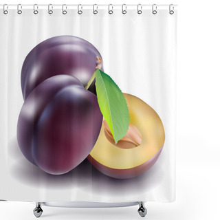 Personality  Plum Shower Curtains