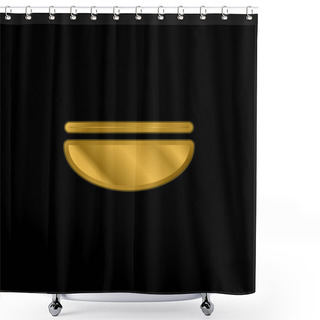Personality  Balance Gold Plated Metalic Icon Or Logo Vector Shower Curtains