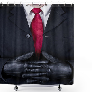 Personality  Man In Black Shower Curtains
