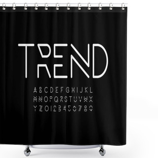 Personality  Trend Design Font And Alphabet Template. Colorful Vector Illustration Of Stylized Modern Font  Shower Curtains