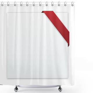 Personality  The Blank Banner With Ribbon Shower Curtains