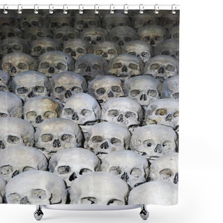Personality  Human Skulls As Pirate Texture Shower Curtains