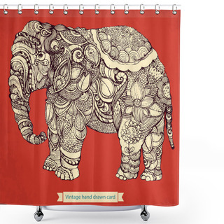 Personality  Decorative Elephant Shower Curtains