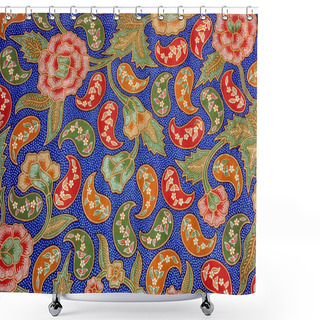 Personality  Detailed Patterns Of Batik Cloth Shower Curtains
