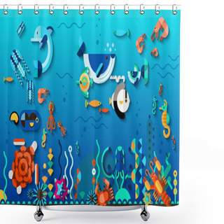 Personality  Underwater World Concept Shower Curtains