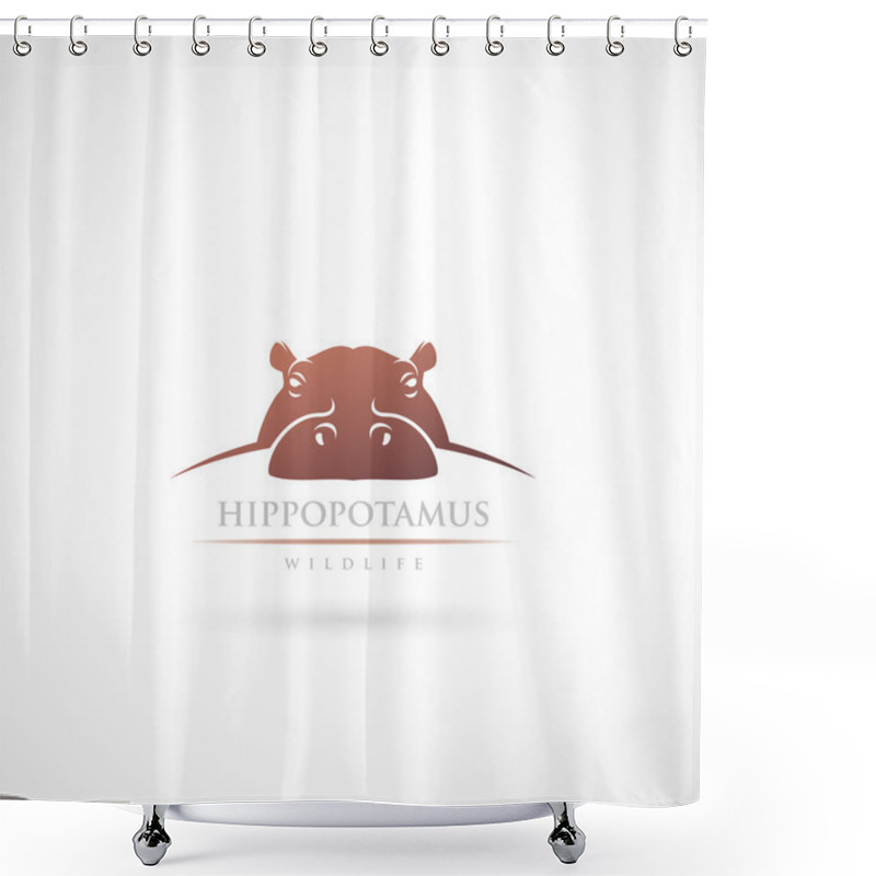 Personality  Hippopotamus label shower curtains
