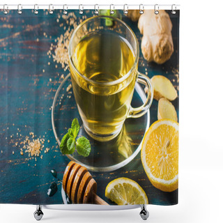Personality  Ginger Tea With Lemon And Honey Shower Curtains