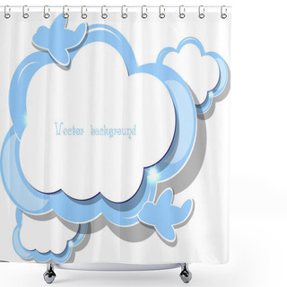 Personality  Cloud Vector Shower Curtains