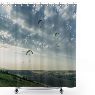 Personality  Parachutists Shower Curtains