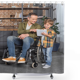Personality  Family With Tablet Shower Curtains