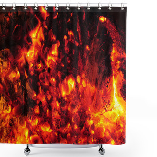 Personality  Burning Embers In A Molten Fire Shower Curtains