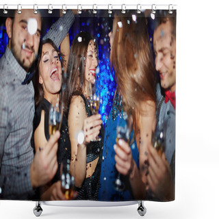 Personality  People Dancing At Party Shower Curtains