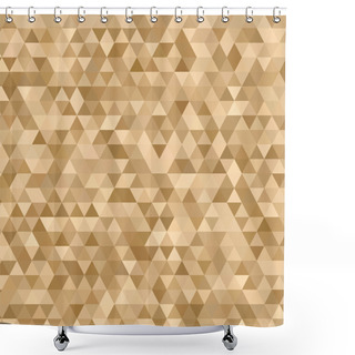 Personality  Abstract Background Consisting Of Small Beige Triangles Shower Curtains