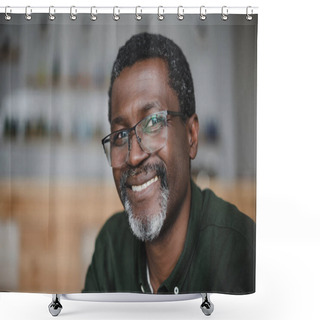 Personality  Mature African American Man In Bar Shower Curtains
