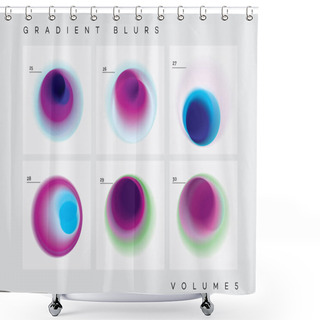 Personality  Circular Gradient Blurs Collection Shower Curtains