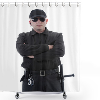 Personality  Policeman Shower Curtains