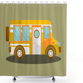 Personality  Camping Bus Icon Shower Curtains
