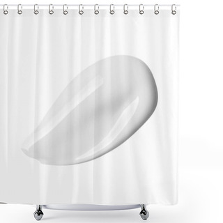 Personality  White Cosmetic Cream Lotion Smear Smudge Swipe Isolated On White Background Shower Curtains