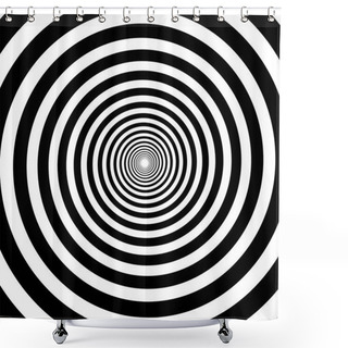 Personality  Psychedelic Spiral With Radial Rays, Twirl, Twisted Comic Effect, Vortex Backgrounds. Hypnotic Spiral Shower Curtains