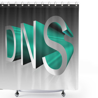 Personality  DNS Lettering - 3D Illustration Shower Curtains