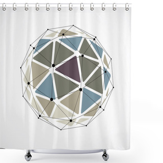 Personality   Low Poly Object Shower Curtains