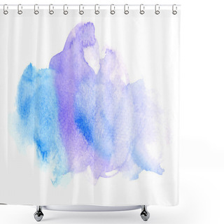 Personality  Abstract Watercolor Blue Background Shower Curtains