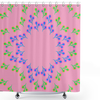 Personality  Seamless Pattern Of Abstract Simple Floral Ornament Shower Curtains