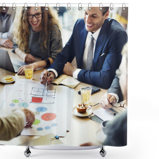 Personality  Business Team Have Meeting    Shower Curtains