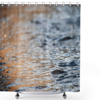 Personality  Texture Of Water With Small Waves Shower Curtains