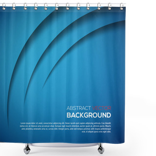 Personality  Abstract 3D Background Blue Colour Shower Curtains