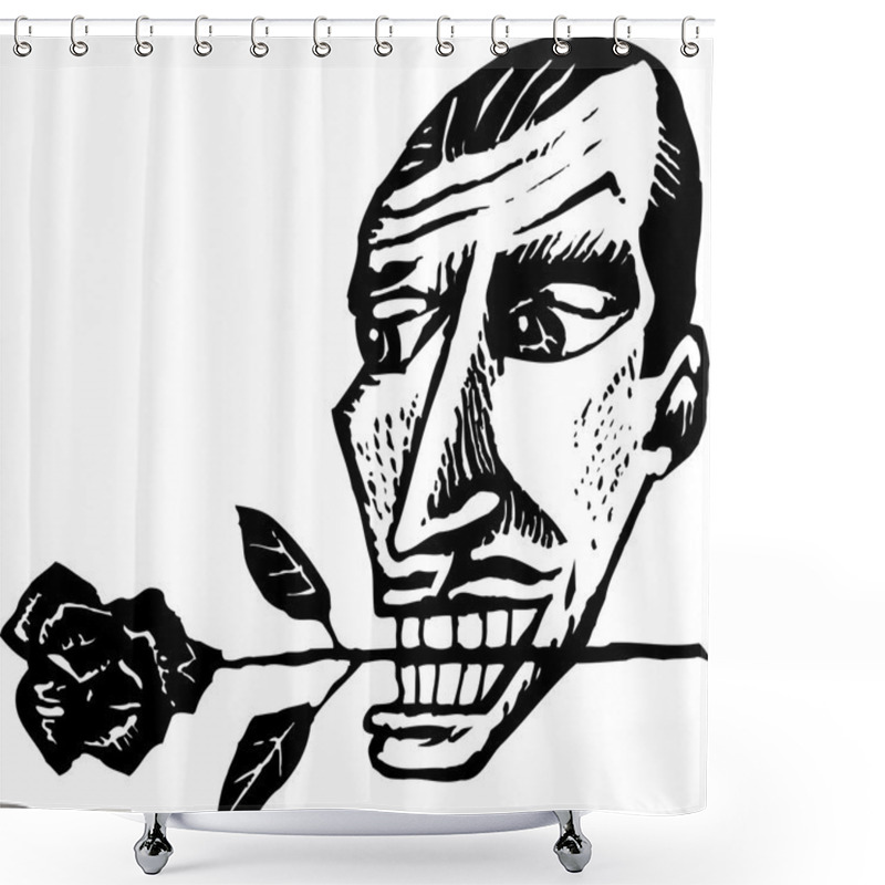 Personality  Illustration Of Cassanova Shower Curtains