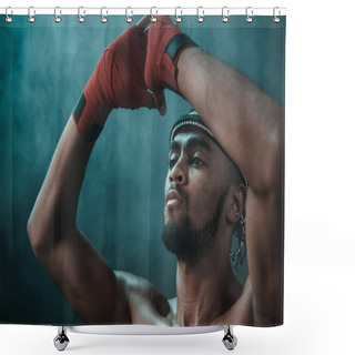 Personality  Muay Thai Athlete Shower Curtains