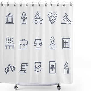 Personality  Law Icons Shower Curtains
