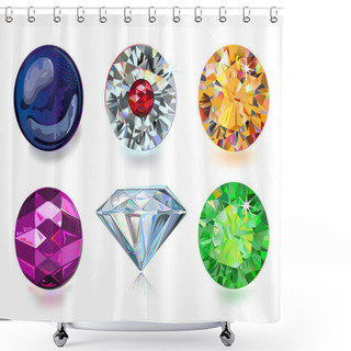 Personality  Colored Gems Shower Curtains