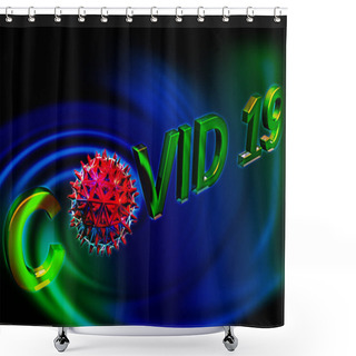 Personality  Covid 19 Digital Colour Background 3d Image Shower Curtains