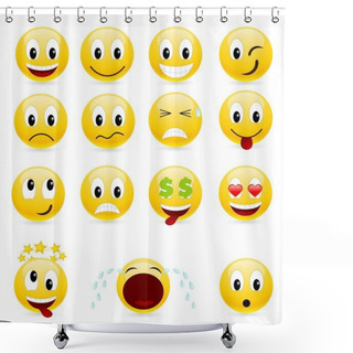 Personality  Smilies Shower Curtains