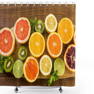 Personality  Variety Of Citrus Fruits Shower Curtains