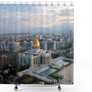 Personality  President Palace In Ashgabat Turkmenistan Shower Curtains